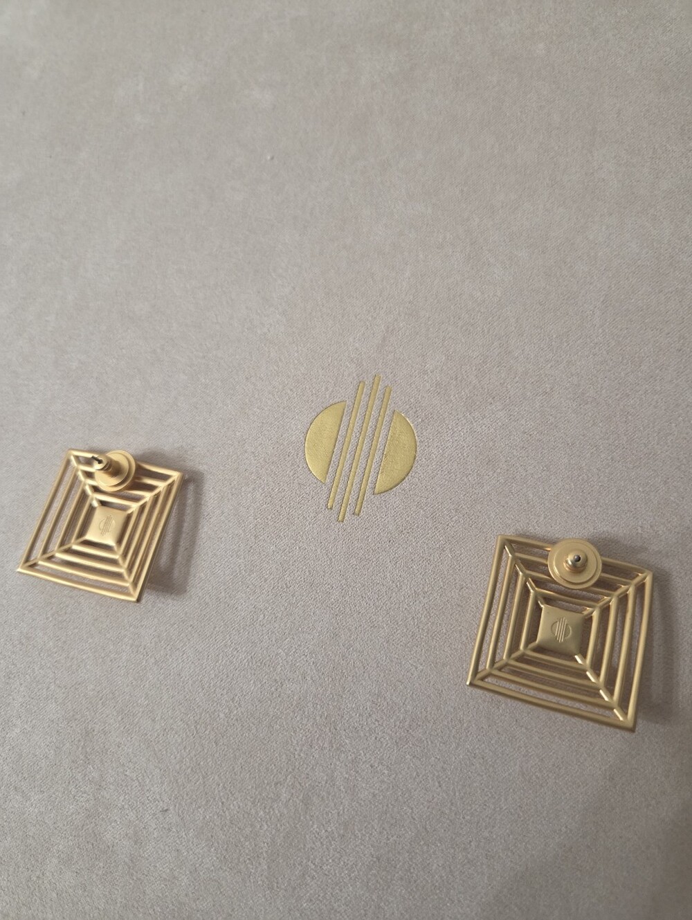 KAZI khoi Square Gold Statement Earrings - Women's Jewelry - Picture 3 of 3